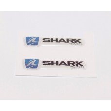 Shark logo domed visor decal